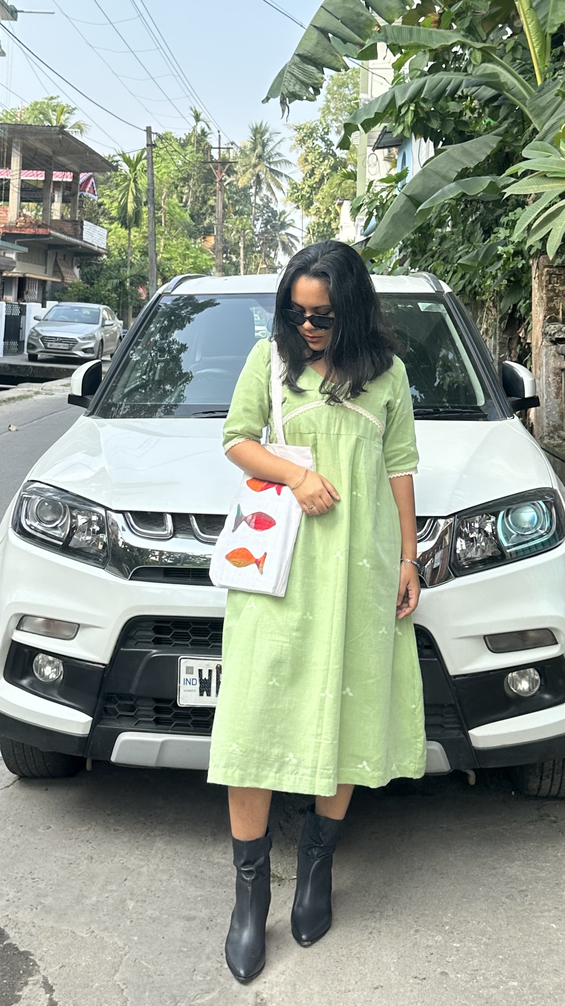 Jamdani Dress Pesta Badam — photo 8
