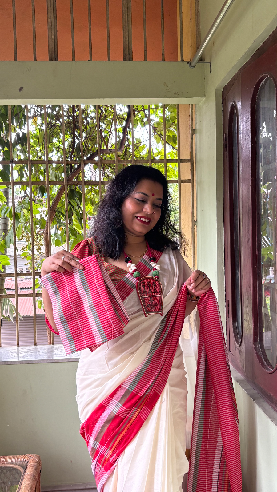 Gamcha sari Astami saree — photo 3