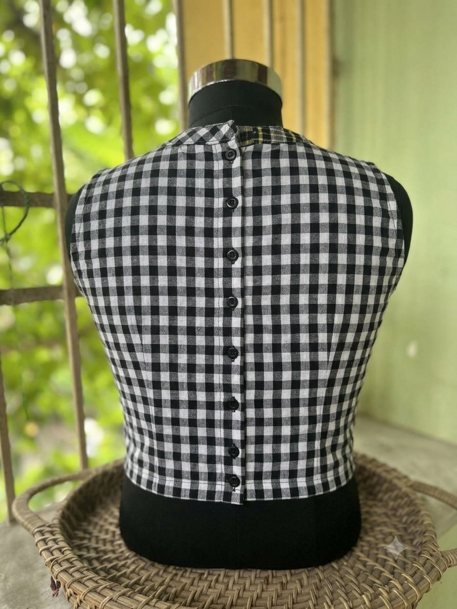 Gamcha cotton blouse dabar chok — photo 4