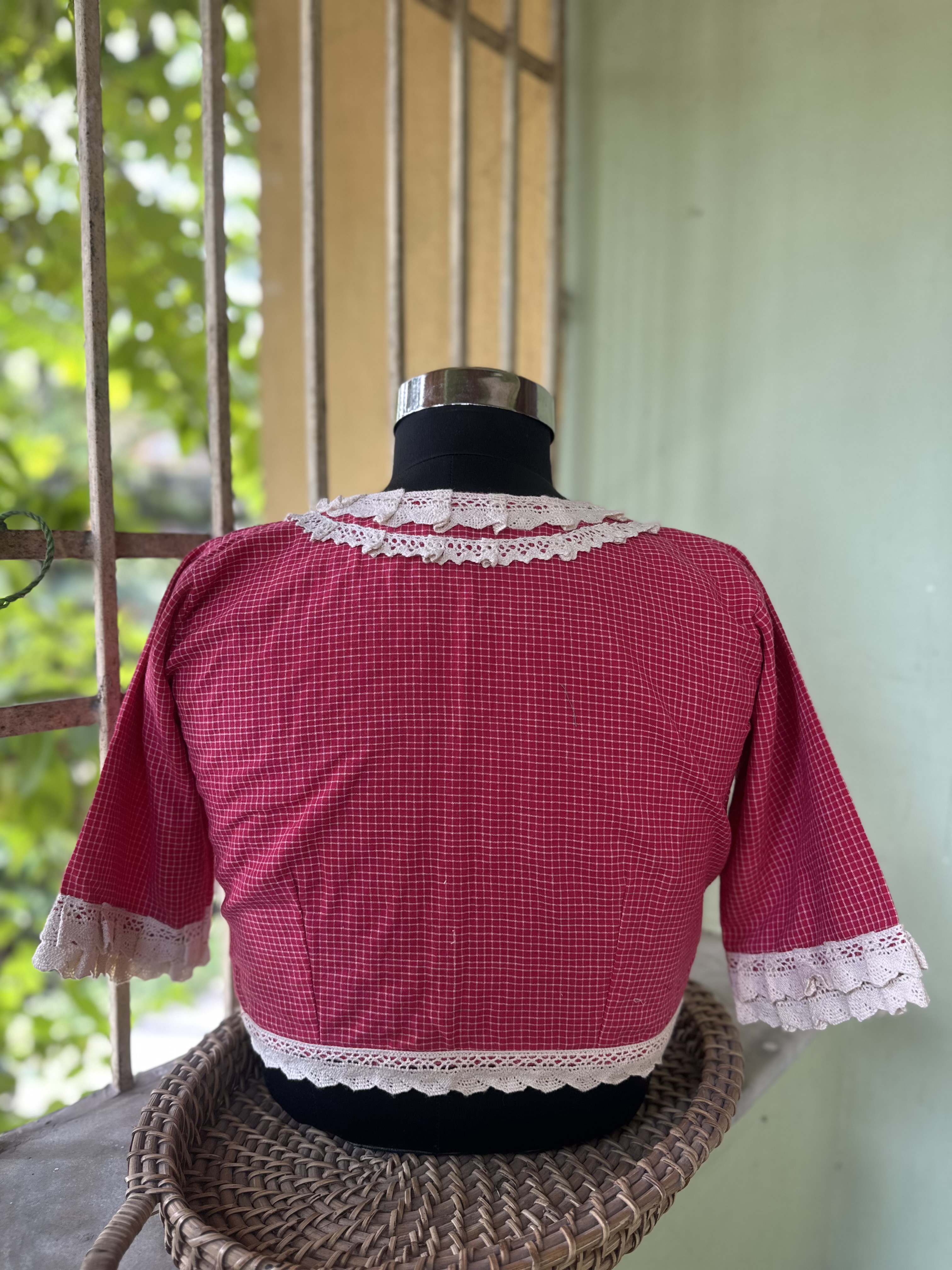 Handloom cotton blouse Revolutionary — alternate view