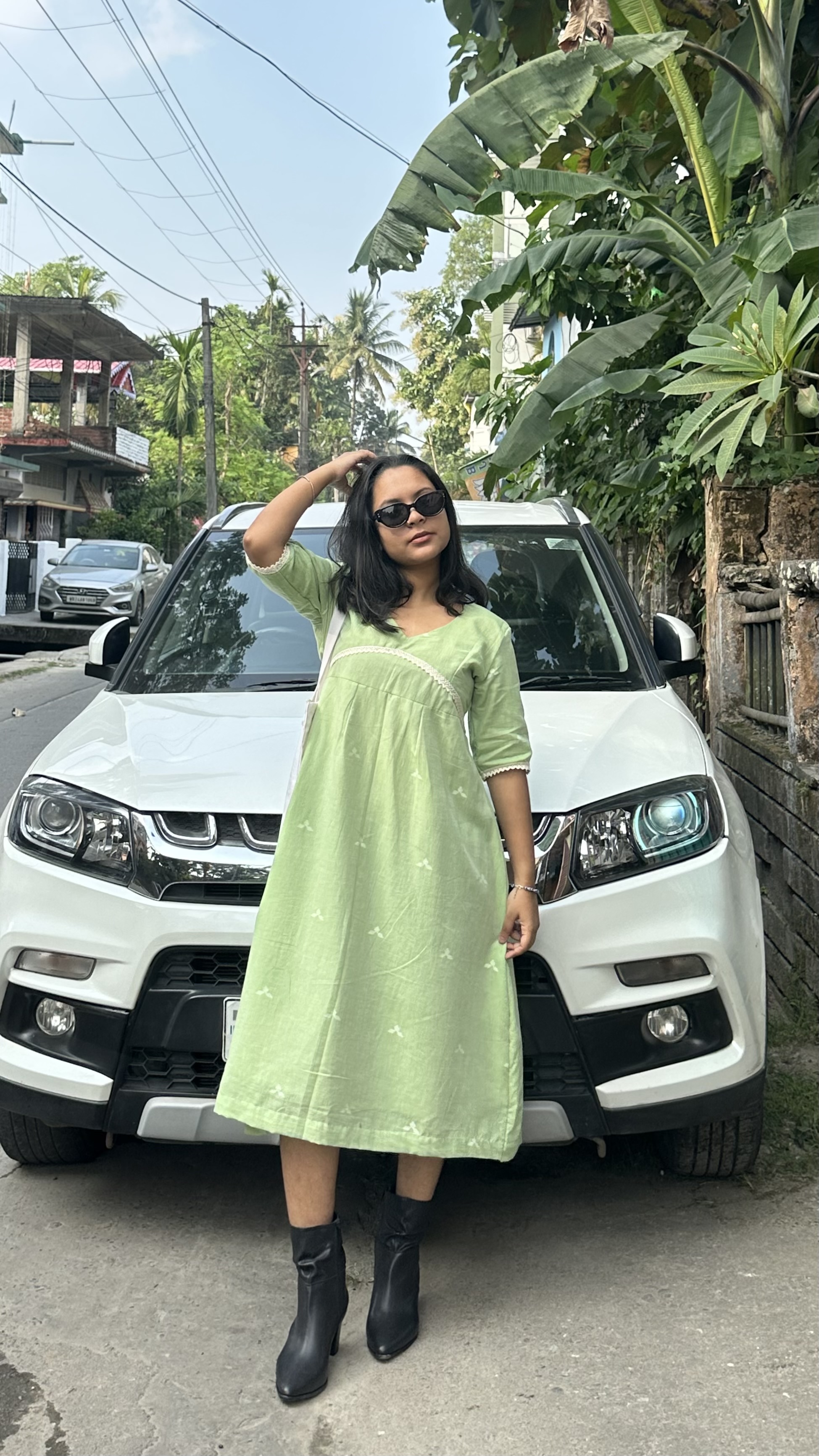 Jamdani Dress Pesta Badam — photo 4