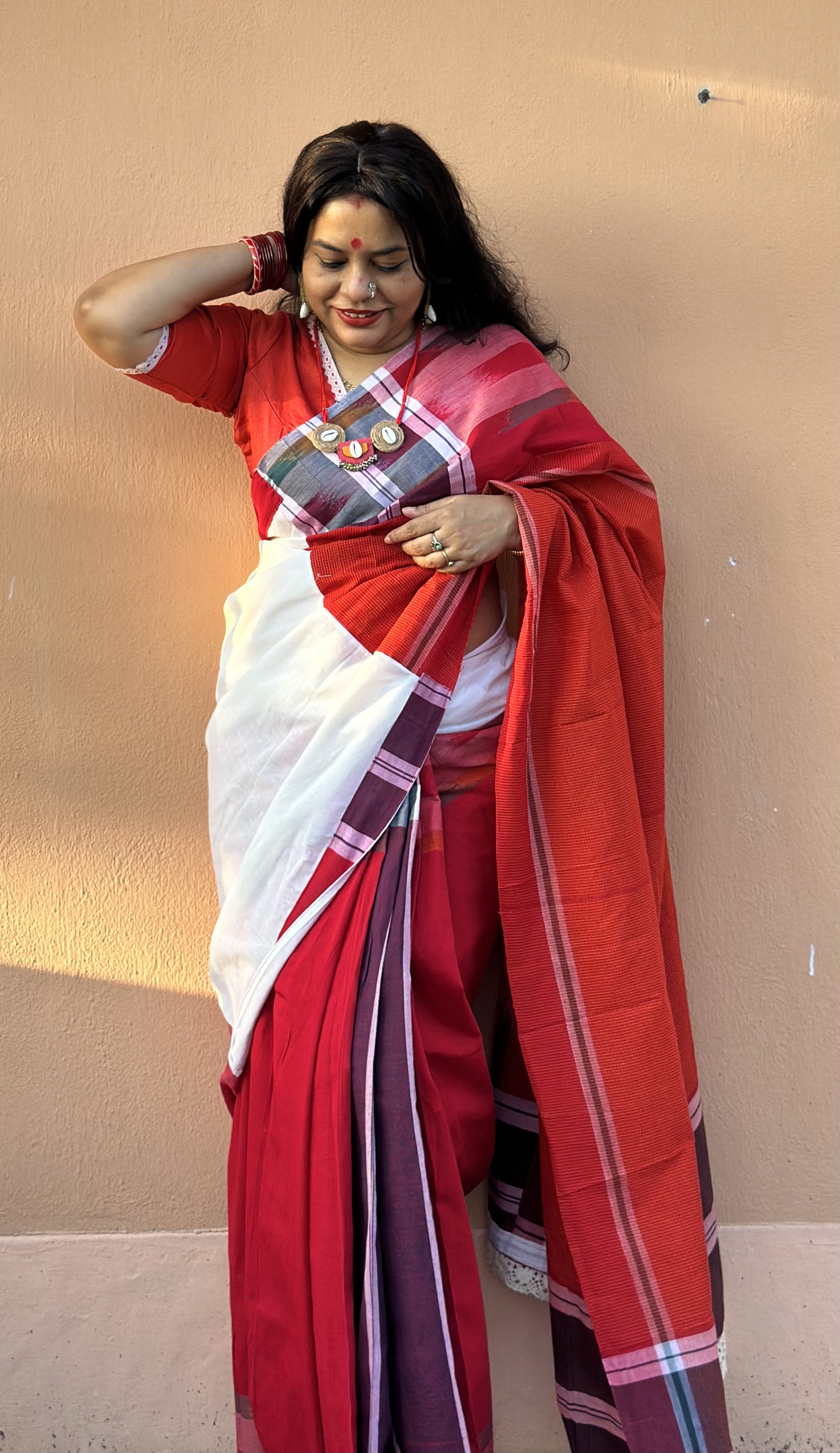 Handloom Gamcha saree polashi — photo 4