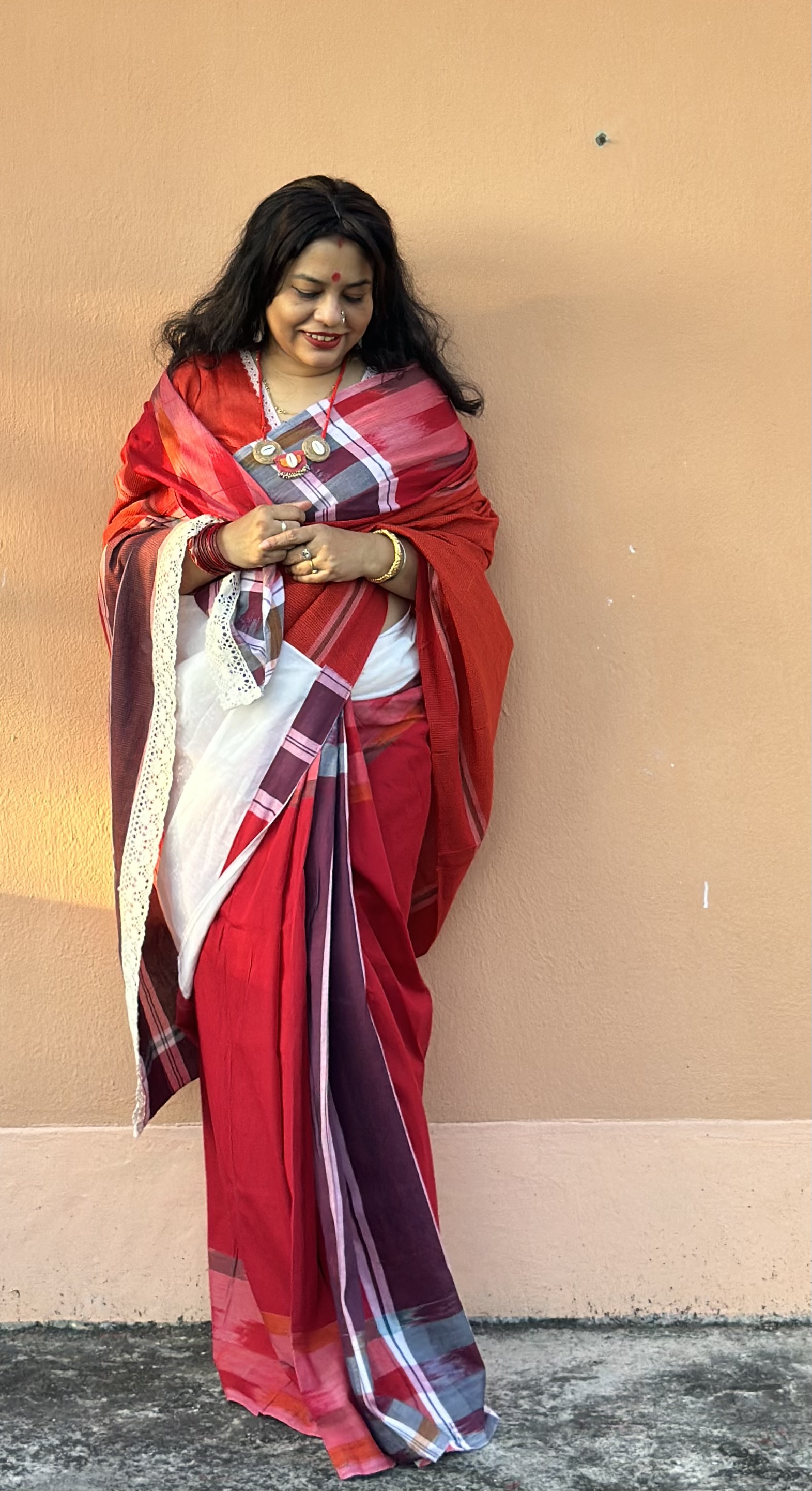 Handloom Gamcha saree polashi — photo 7