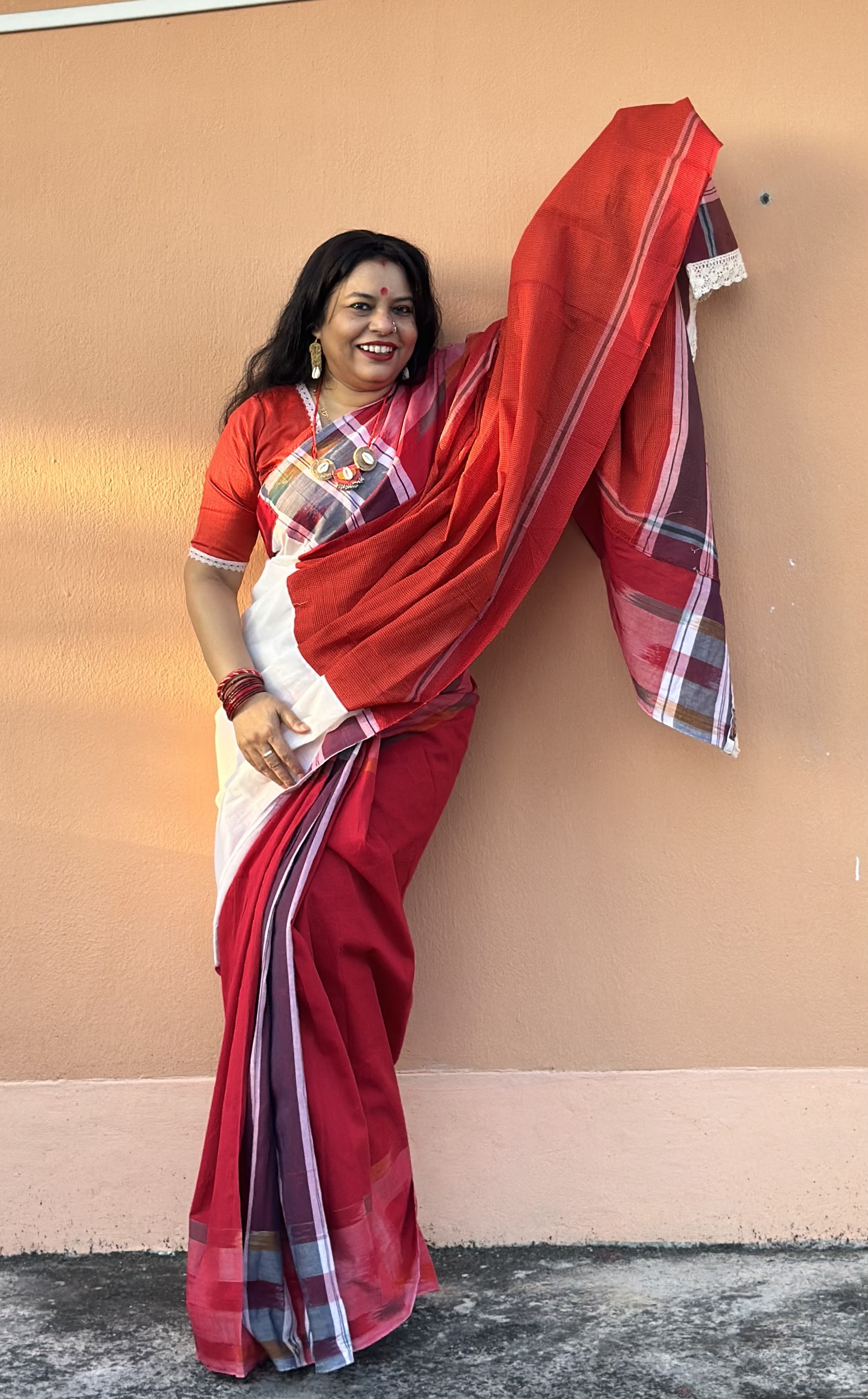 Handloom Gamcha saree polashi — photo 10