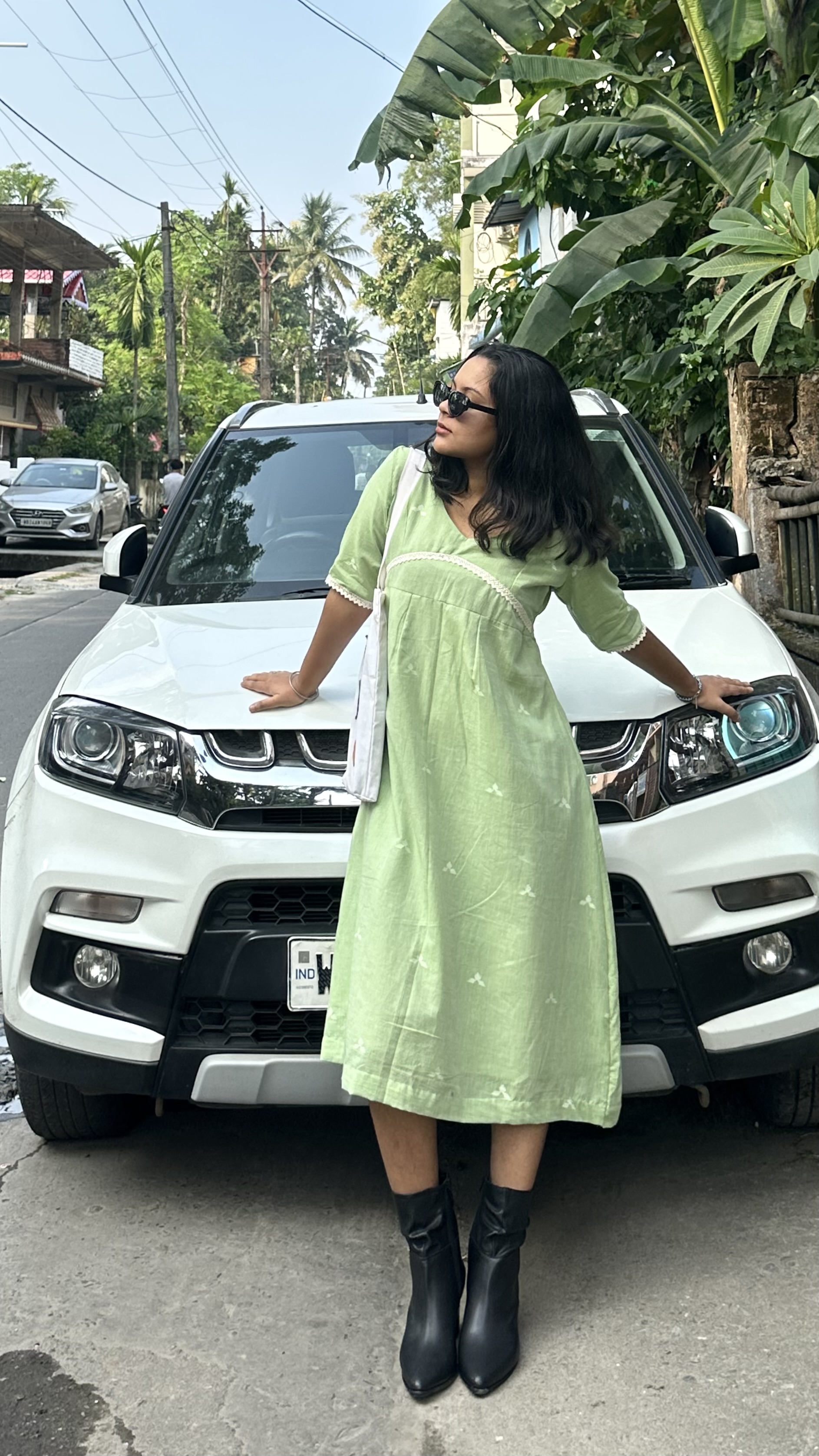 Jamdani Dress Pesta Badam — photo 3