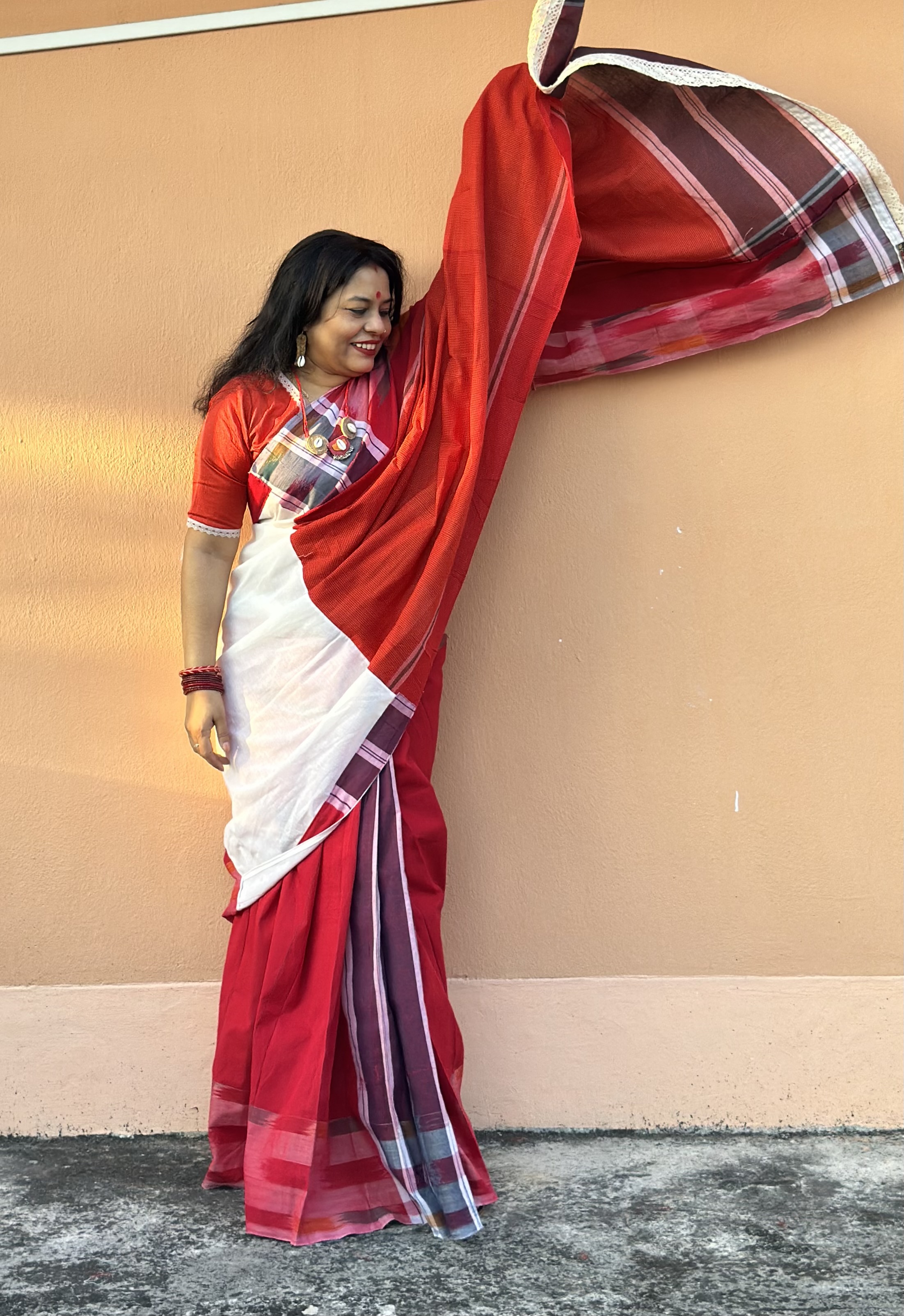 Handloom Gamcha saree polashi — photo 9