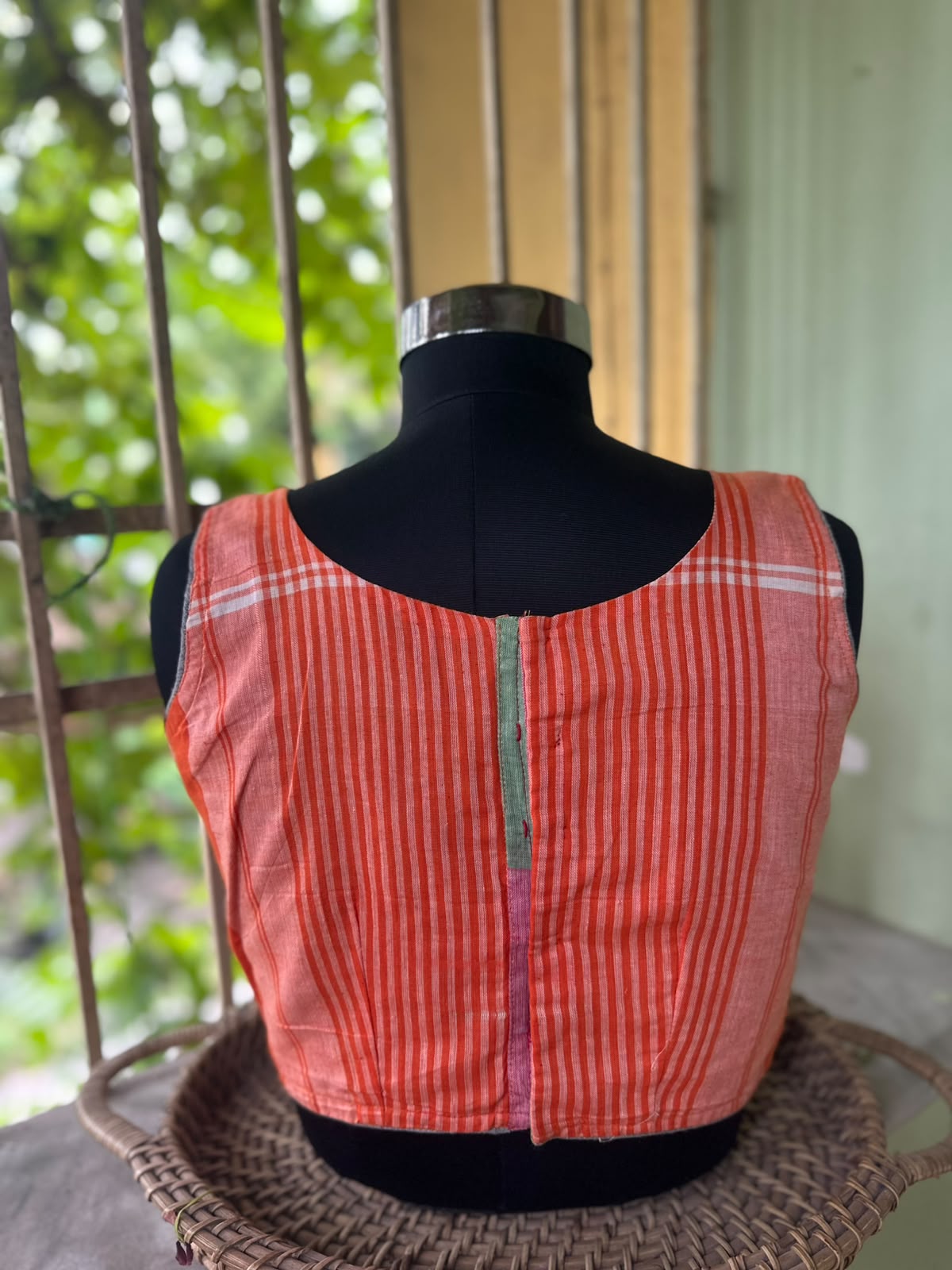 Gamcha multicoloured non padded blouse with lining