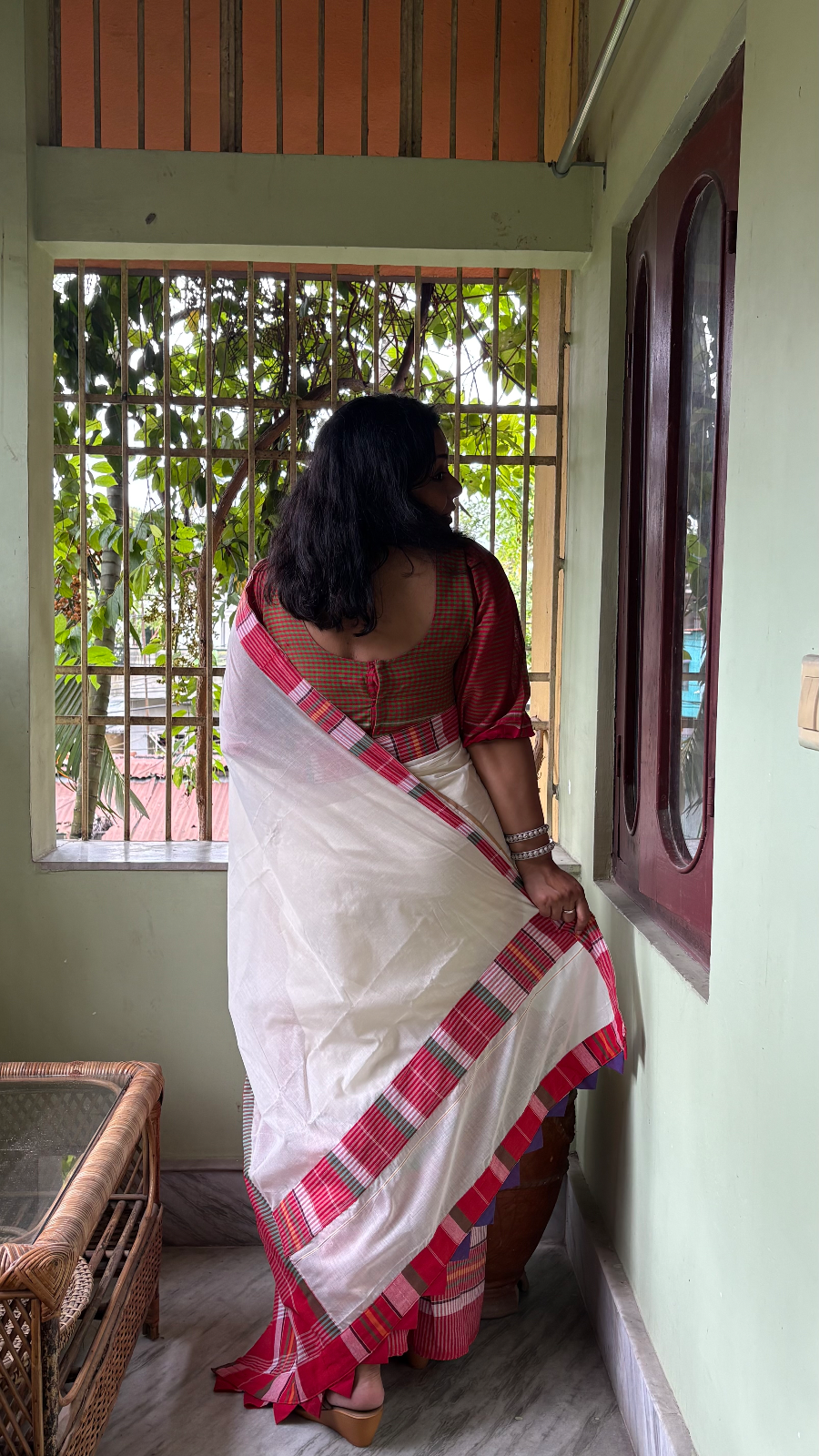 Gamcha sari Astami saree — photo 4