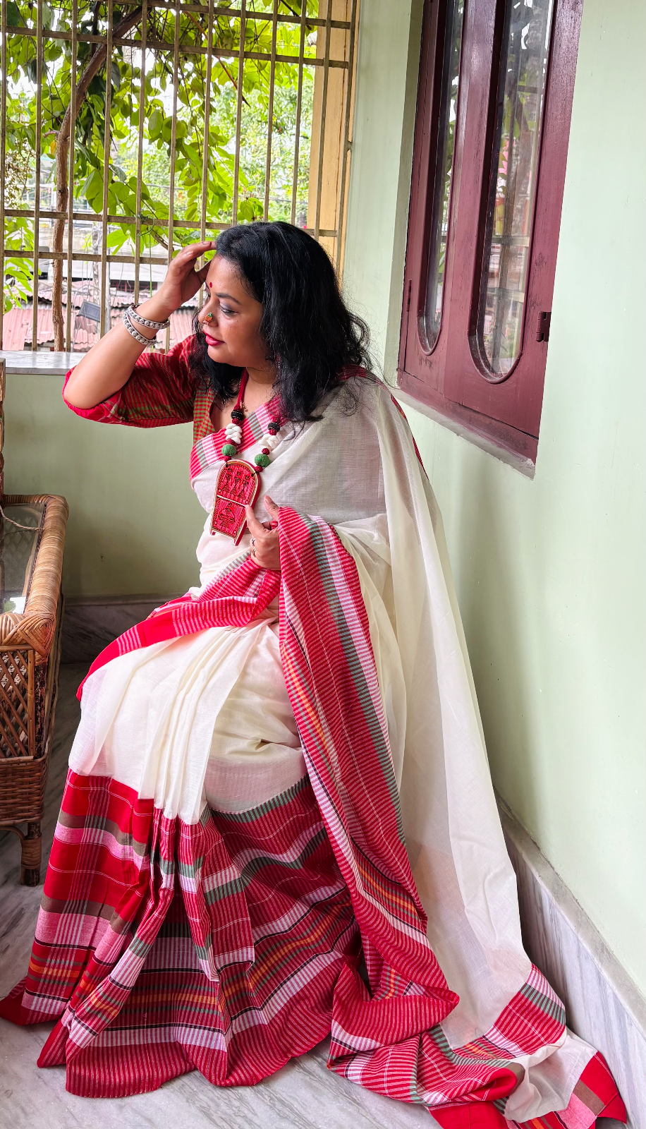 Gamcha sari Astami saree — photo 5