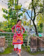 Katki Gamchha Kurta with Palazzo Pants