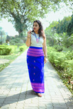Tribal fabric wrapped skirt