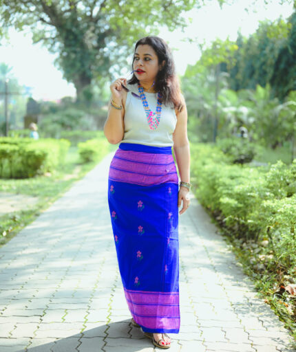 Tribal fabric wrapped skirt