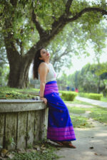 Tribal fabric wrapped skirt - Image 3