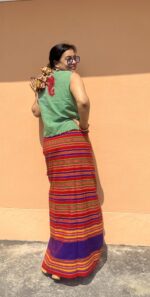 Tribal fabrics wrapped skirt for plus size women - Image 3