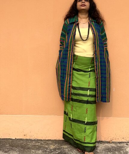 Dokhona long Shrug with collars and pockets