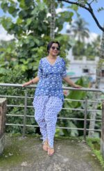 Cotton printed dhoti set 1