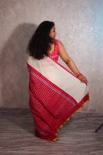 Cotton Gamcha Patchwork Saree - Image 2