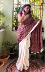 Treasure Box Ajrakh Saree