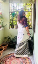 Treasure Box Ajrakh Saree - Image 3