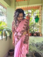 Cotton Kalamkari and Khadi Pocket Saree - Image 6