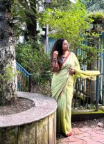Khadi Cotton Saree with Border - Image 2