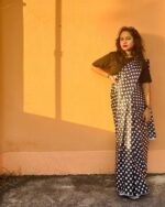 Japanese Satin Printed Saree - Image 5