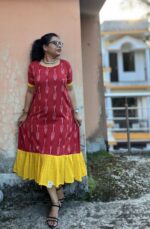 Cotton Ikkat and Hakoba Dress - Image 2