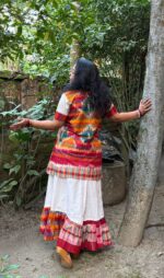 Cotton Khadi and Gamcha wrapped skirt & top. - Image 4