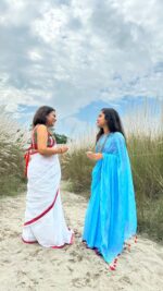 Khadi Cotton Saree with Border - Image 4