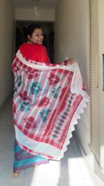 Gamcha Patchwork Saree - Image 3