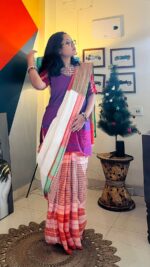 Gamcha Patchwork Saree