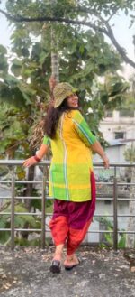 Gamcha Cotton Tulip Dhoti Set - Image 2