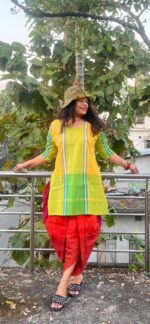 Gamcha Cotton Tulip Dhoti Set - Image 3