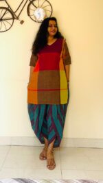 Gamcha Cotton Tulip Dhoti Set