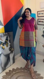 Gamcha Cotton Tulip Dhoti Set - Image 2