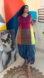 Gamcha Cotton Tulip Dhoti Set - Image 3