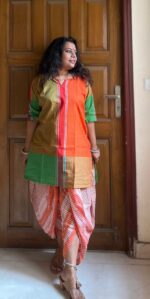 Gamcha Cotton Tulip Dhoti Set