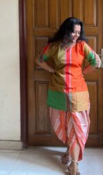 Gamcha Cotton Tulip Dhoti Set - Image 2