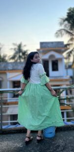 Handloom Jamdani and Hakoba Maxi Dress - Image 3