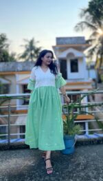 Handloom Jamdani and Hakoba Maxi Dress - Image 2