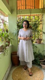 Handloom cotton Jamdani Coord Set - Image 4