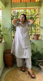 Handloom cotton Jamdani Coord Set - Image 5