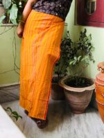 Yellow cotton wrapped skirt - Image 4