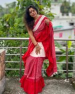 Gamcha frill saree - Image 3