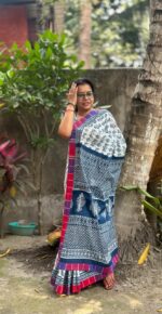 Cotton  printed saree - Image 4