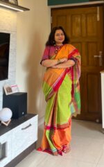 Cotton Gamcha Patchwork Saree