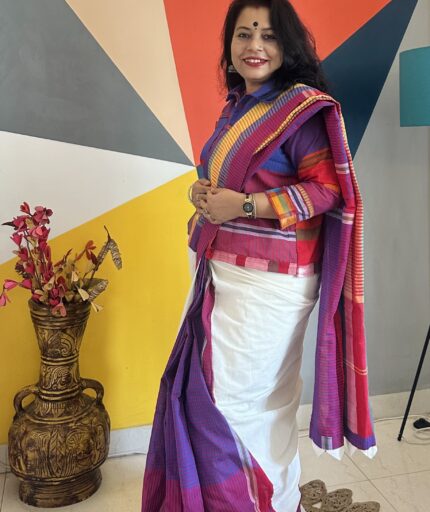 Gamcha Patchwork Saree