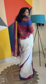 Gamcha Patchwork Saree - Image 2
