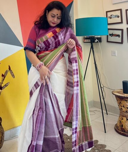 Gamcha Patchwork Saree