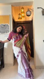 Gamcha Patchwork Saree - Image 2